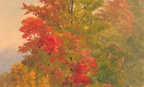 Automne-Frederic_Edwin_Church_-_Drawing_Mt_Desert_Island_Maine_October_1860_-_(MeisterDrucke-1567477) copie